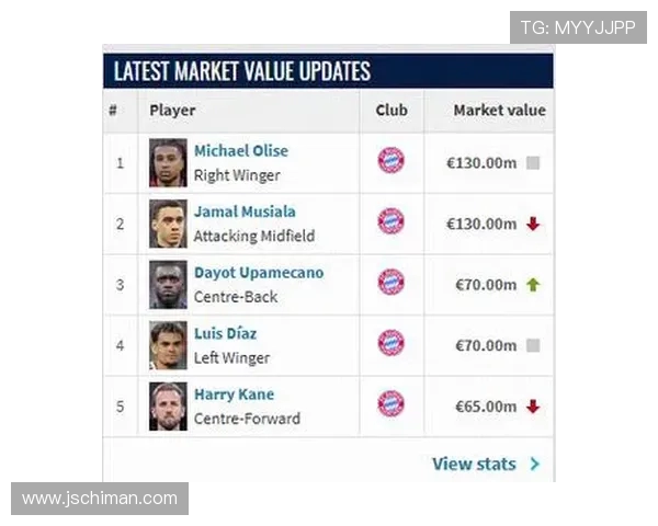 德甲身价最高的球队排行榜及价值解析